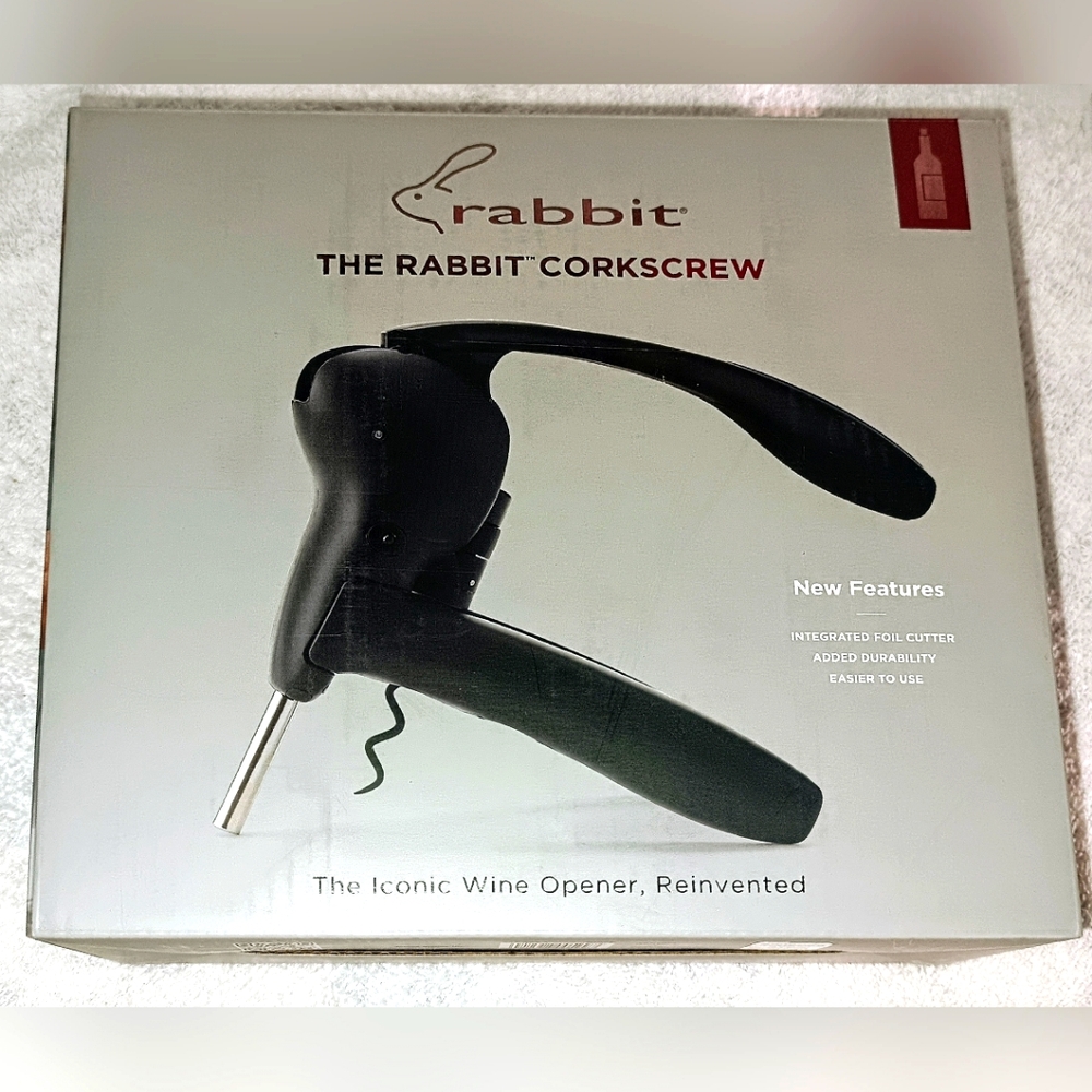 Classic Rabbit Corkscrew Wine Opener NEW SEALED NWT + FREE GIFT